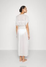 Z62T741 Women Anna Field Embroidered Cover Up 802 Black Beach Accessory 001 White - Image 3