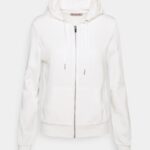 Z62T767 Women Anna Field Zip-Up Sweatshirt Off-White