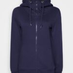 Z62T769 Women Anna Field Zip-Up Sweatshirt Dark Blue