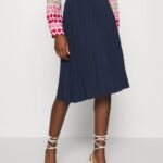 Z62T774 Women Anna Field Plisse A-Line Mini Skirt A-Line Skirt Maritime Blue