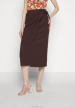 Z62T781 Women Anna Field A-Line Skirt Brown - Image 4