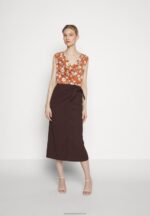 Z62T781 Women Anna Field A-Line Skirt Brown - Image 6