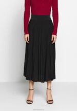 Z62T782 Women Anna Field Plisse A-Line Midi Skirt A-Line Skirt Black
