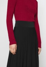 Z62T782 Women Anna Field Plisse A-Line Midi Skirt A-Line Skirt Black - Image 5