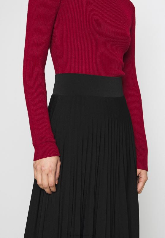 Z62T782 Women Anna Field Plisse A-Line Midi Skirt A-Line Skirt Black - Image 5