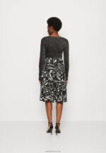 Z62T788 Women Anna Field A-Line Skirt Black/White - Image 3