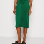 Z62T801 Women Anna Field Pencil Skirt Dark Green