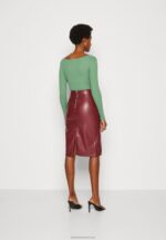 Z62T803 Women Anna Field Pencil Skirt Bordeaux - Image 3