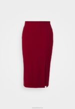 Z62T806 Women Anna Field Pencil Skirt Dark Red - Image 7