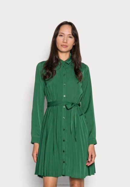 Z62T80 Women Anna Field Shirt Dress Dark Green
