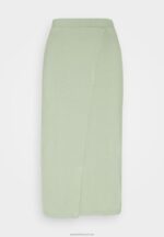 Z62T816 Women Anna Field Wrap Skirt Light Green - Image 5