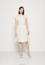 Z62T82 Women Anna Field Shirt Dress Beige - Image 2