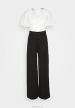Z62T865 Women Anna Field Jumpsuit White/Black - Image 5