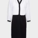 Z62T87 Women Anna Field Shirt Dress Black/White