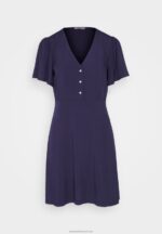 Z62T88 Women Anna Field Shirt Dress Dark Blue - Image 5