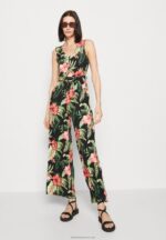 Z62T900 Women Anna Field Jumpsuit Black/Green - Image 4