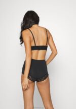 Z62T914 Women Anna Field 2Pp Greer Lace Bralette Triangle Bra Black - Image 3
