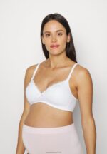 Z62T918 Women Anna Field Poppy 2Pp Nursing Bra Triangle Bra Pink/White - Image 4