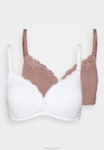 Z62T918 Women Anna Field Poppy 2Pp Nursing Bra Triangle Bra Pink/White - Image 5