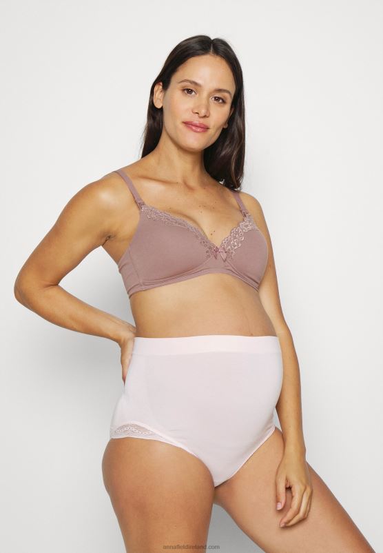 Z62T918 Women Anna Field Poppy 2Pp Nursing Bra Triangle Bra Pink/White - Image 1