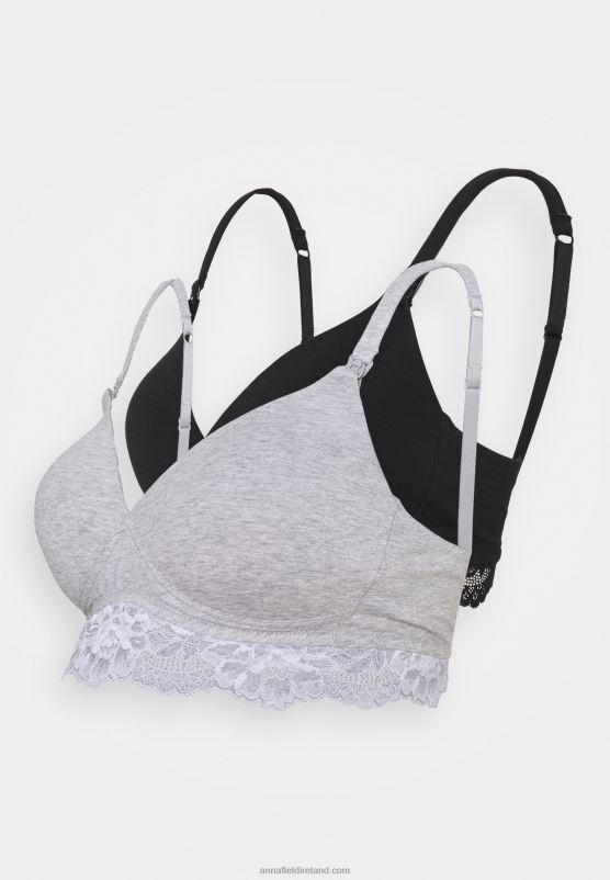 Z62T919 Women Anna Field 2Pp Maternity Bra T-Shirt Bra Grey - Image 1