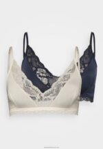 Z62T939 Women Anna Field 2 Pack Triangle Bra Pink/Blue - Image 5