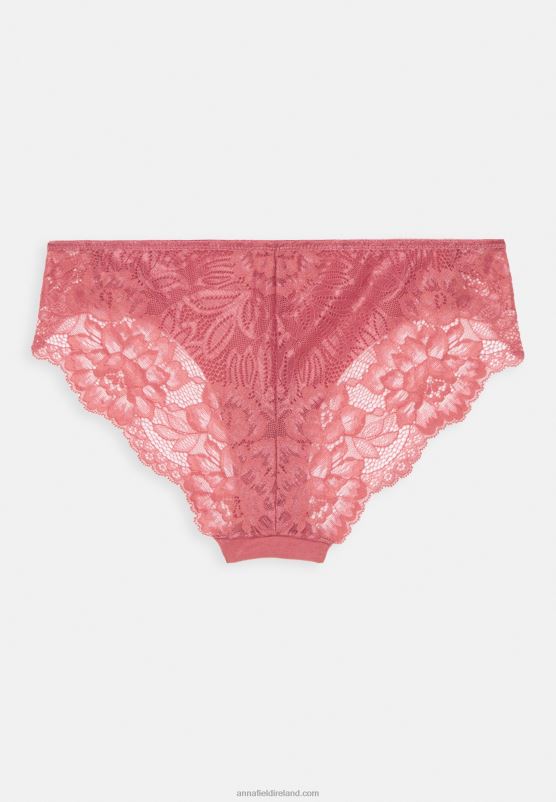 Z62T953 Women Anna Field 7Pp Cotton And Lace Brazilian Briefs Pink/White/Black - Image 8