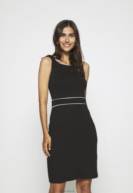 Z62T95 Women Anna Field Shift Dress Black/White