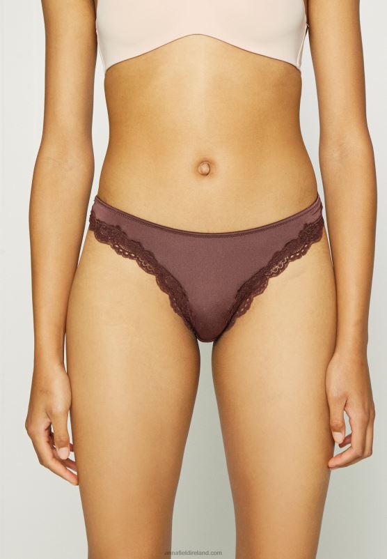 Z62T966 Women Anna Field Samira 7Pp Thong Lace Micro Thong Nude - Image 5
