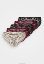 Z62T994 Women Anna Field 5 Pack Briefs Black/Red/Nude - Image 6