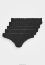 Z62T995 Women Anna Field Iris 5Pp Thong Thong Black - Image 4