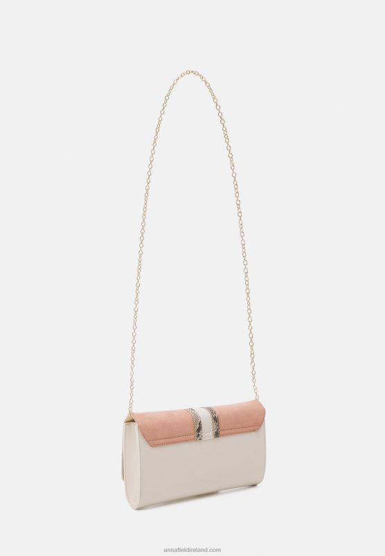 Z62T2443 Women Anna Field Clutch Offwhite/Pink