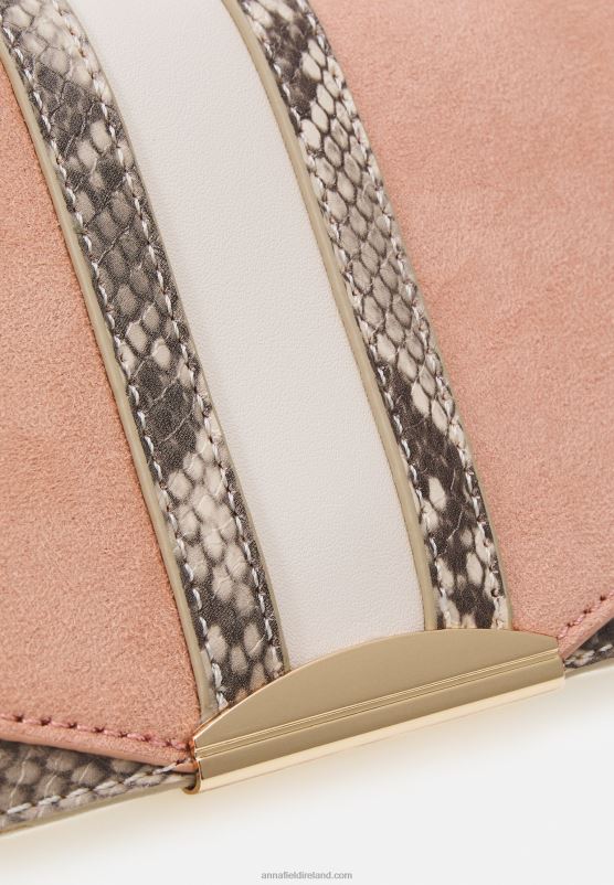 Z62T2443 Women Anna Field Clutch Offwhite/Pink