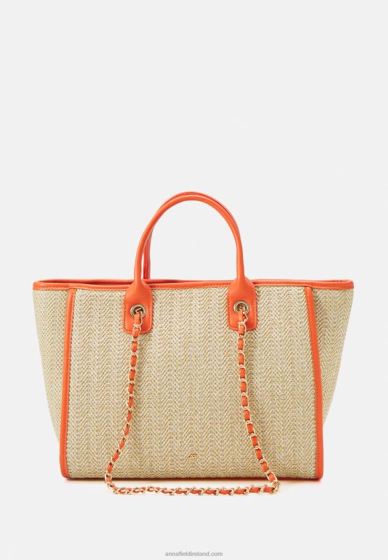 Z62T2460 Women Anna Field Tote Bag Orange