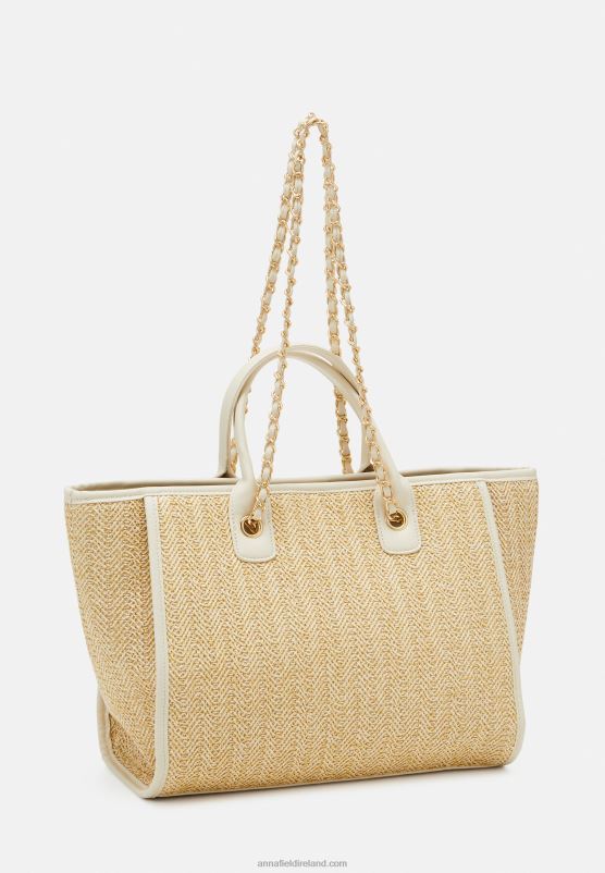 Z62T2463 Women Anna Field Tote Bag Off-White