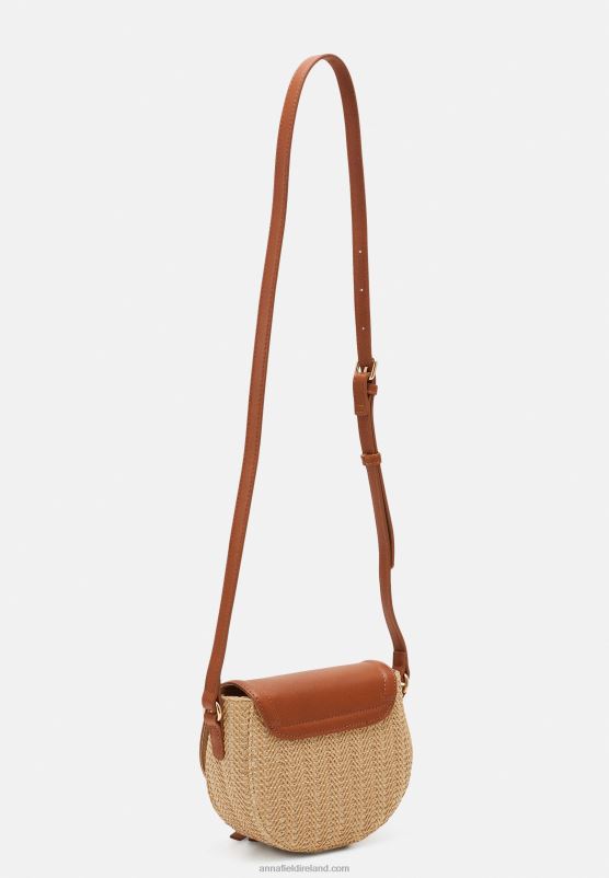 Z62T2517 Women Anna Field Across Body Bag Beige/Cognac