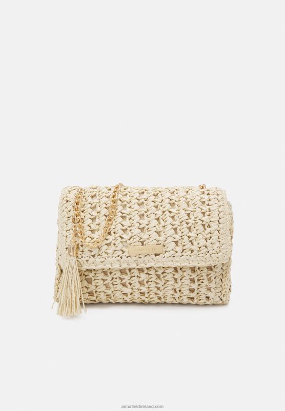 Z62T2523 Women Anna Field Awh-Llsp13605 602 Green Across Body Bag Beige