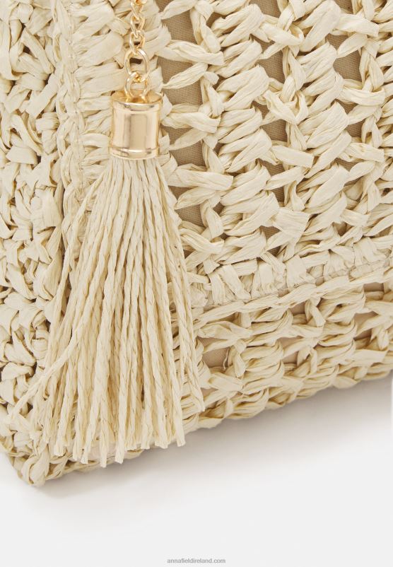 Z62T2523 Women Anna Field Awh-Llsp13605 602 Green Across Body Bag Beige