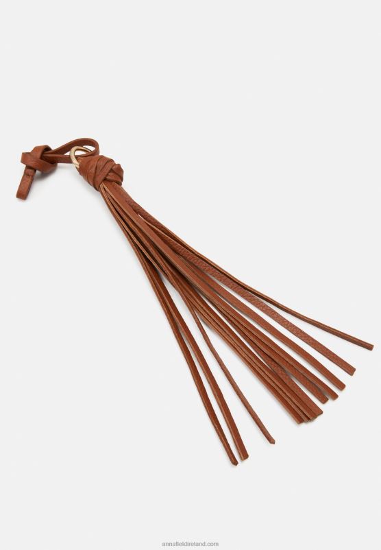 Z62T2528 Women Anna Field Leather Across Body Bag Cognac