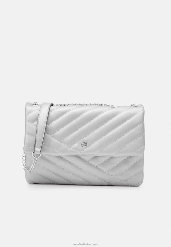 Z62T2551 Women Anna Field Across Body Bag Silver-Coloured