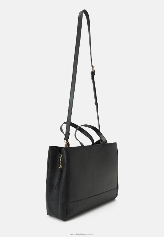 Z62T2587 Women Anna Field Leather Laptop Bag Black