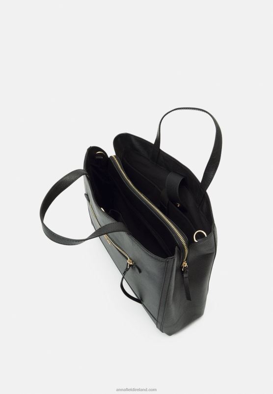 Z62T2587 Women Anna Field Leather Laptop Bag Black