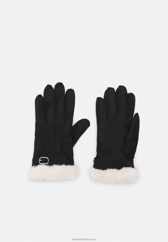 Z62T2855 Women Anna Field Gloves Black/Off White