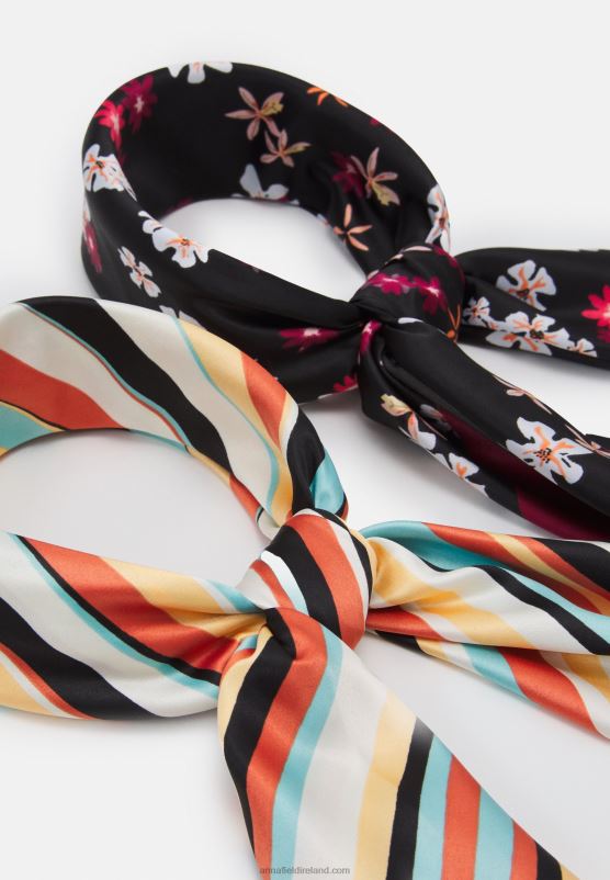 Z62T2712 Women Anna Field 2 Pack Headscarf Multi-Coloured/Black