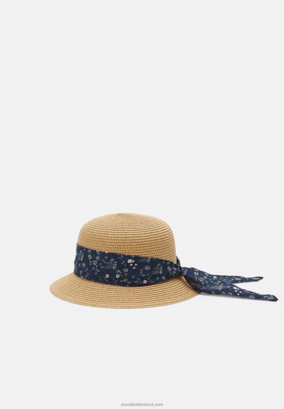 Z62T2721 Women Anna Field Hat Tan/Dark Blue