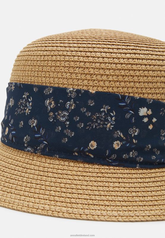 Z62T2721 Women Anna Field Hat Tan/Dark Blue