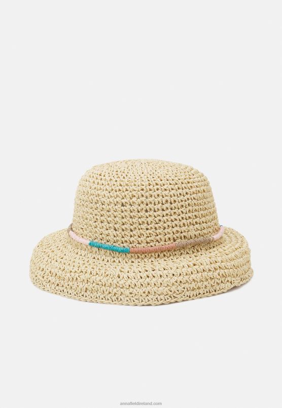 Z62T2723 Women Anna Field Hat Tan/Pink
