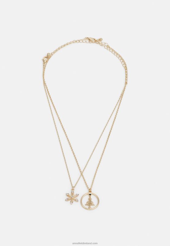 Z62T2658 Women Anna Field 4 Pack Necklace Gold-Coloured