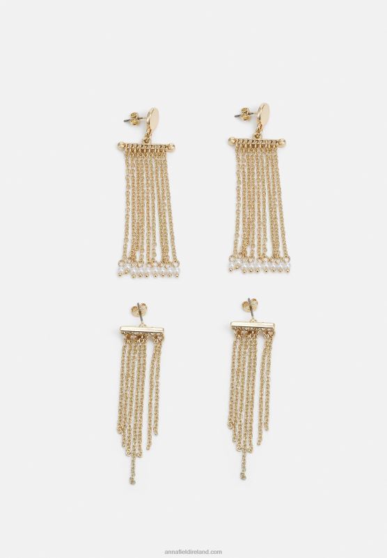 Z62T2660 Women Anna Field 2 Pack Earrings Gold-Coloured