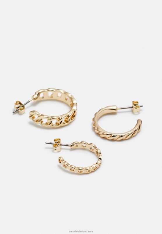 Z62T2661 Women Anna Field 6 Pack Earrings Gold-Coloured